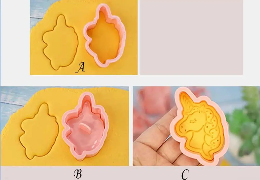 3D vykrajovátka na sušenky - JEDNOROŽCI 2 - 8 ks 