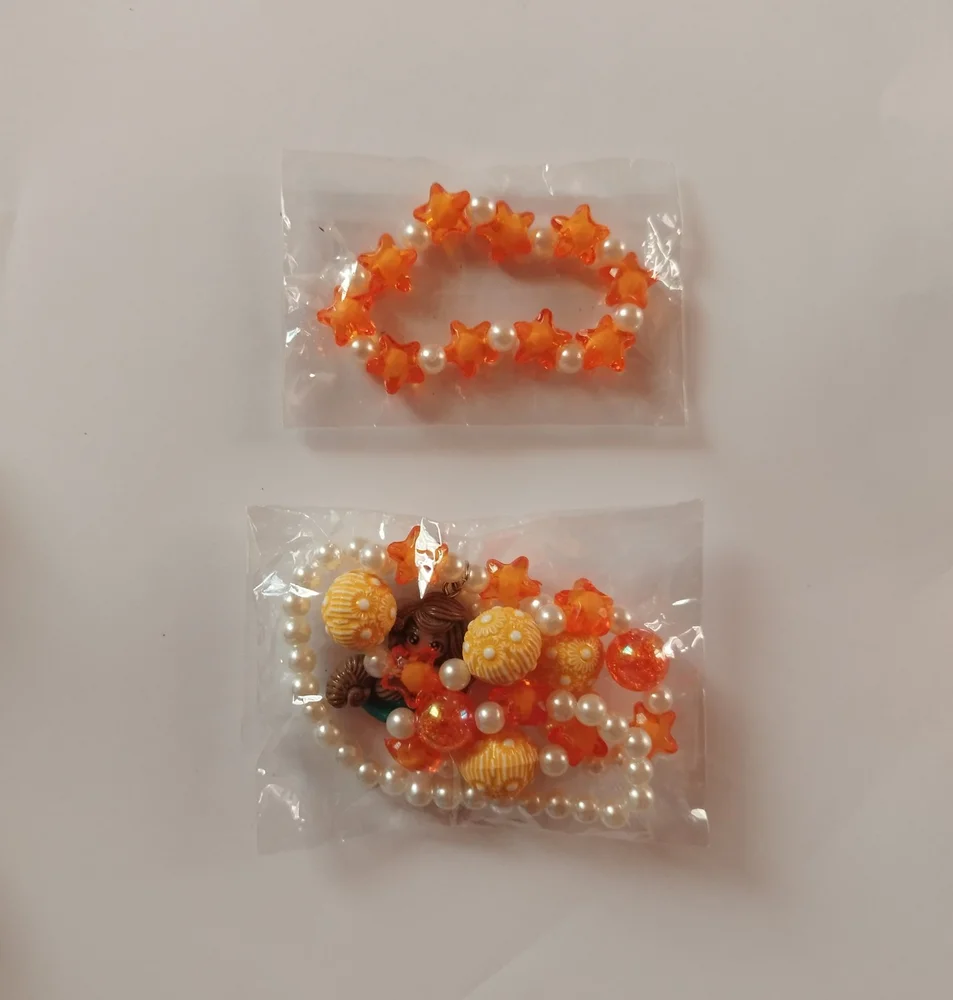 Set (náramek + náhrdelník) - MOŘSKÁ PANNA - Oranžový