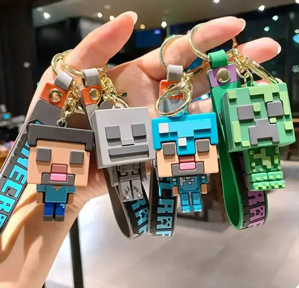 Přívěsek na klíče - MINECRAFT - MODRÝ