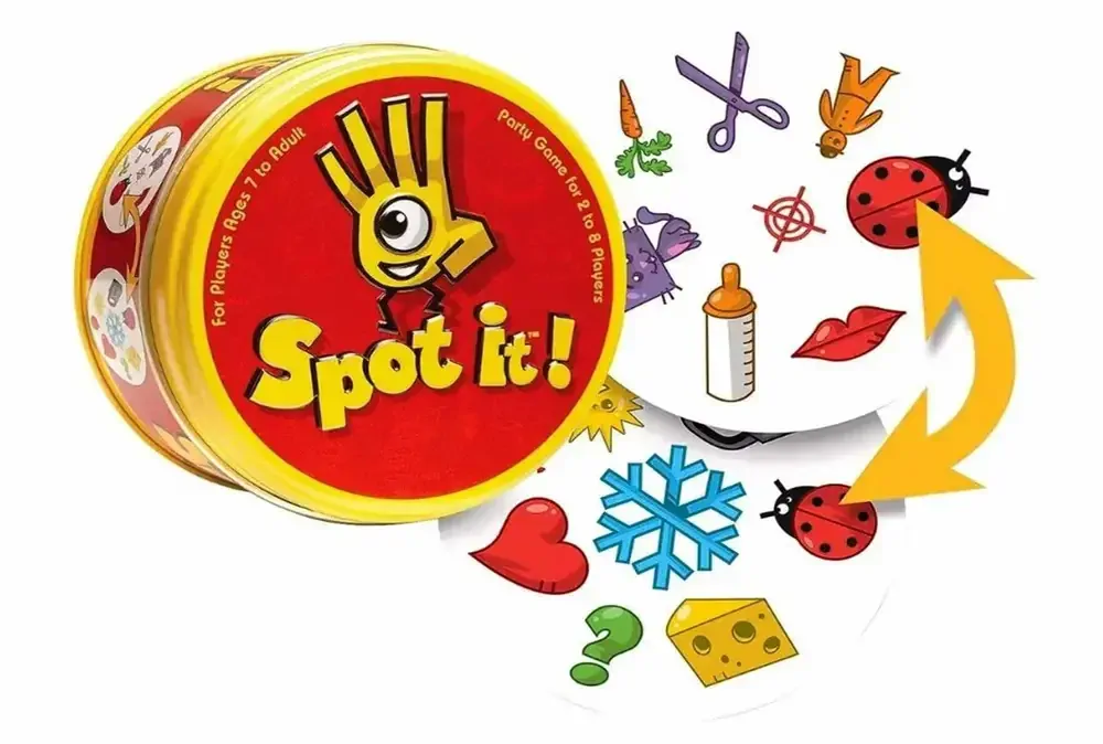 Postřehová hra Dobble-Spot it - Základní verze - Předměty a zvířátka