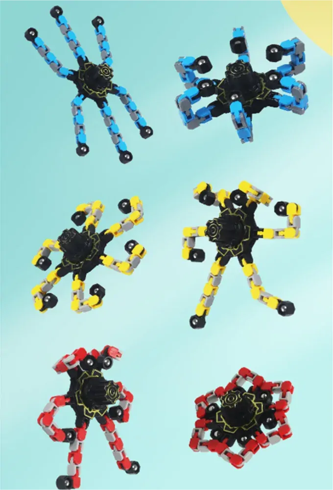 Fidget spinner - MECHANICKÝ TRANSFORMER - MODRÝ