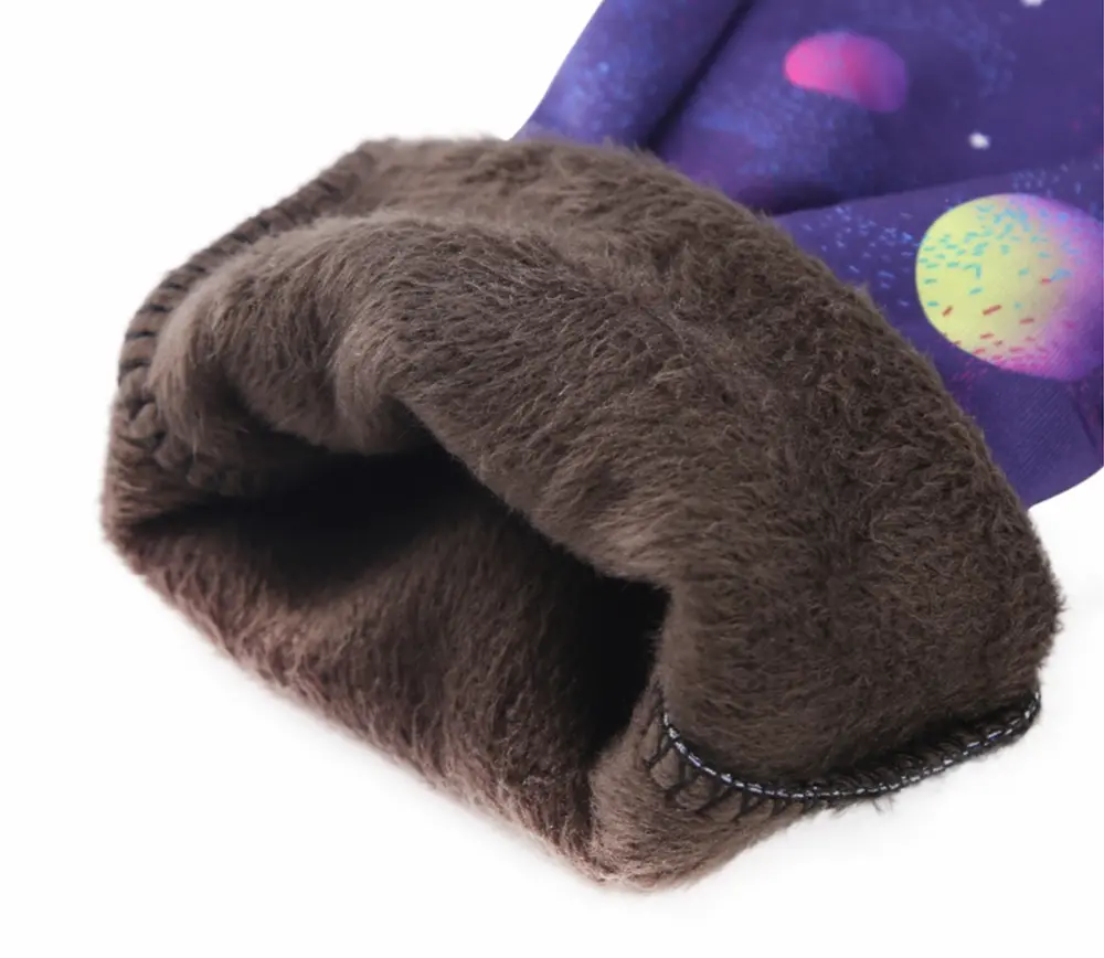 Zateplené termo legíny - TMAVĚ FIALOVÉ - PLANETY (6-7 let)