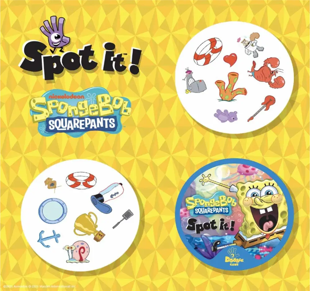 Postřehová hra Dobble-Spot it - SPONGE BOB - S VADOU