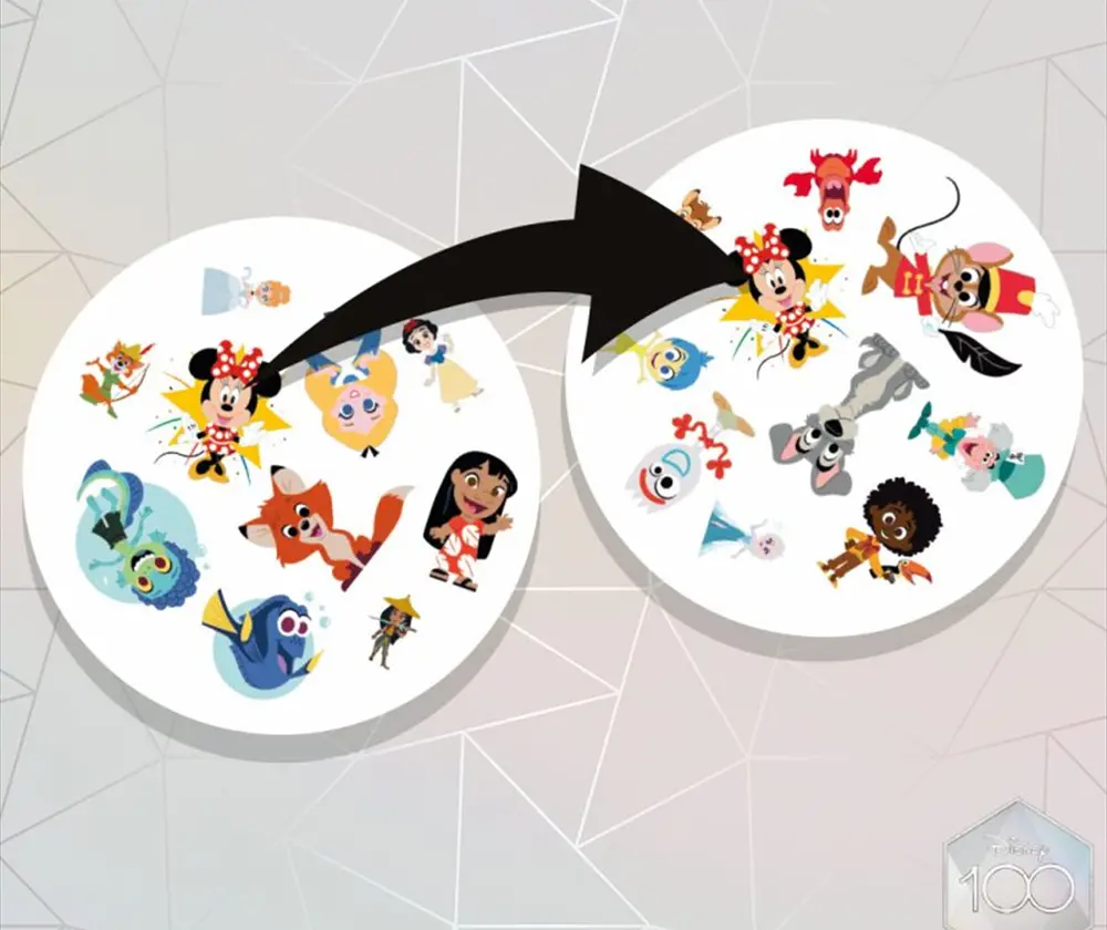 Postřehová hra Dobble-Spot it - 100 let Disney (B)