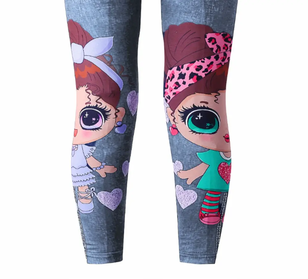 Letní legínky - PANENKY - MODRÉ (3-4 roky)