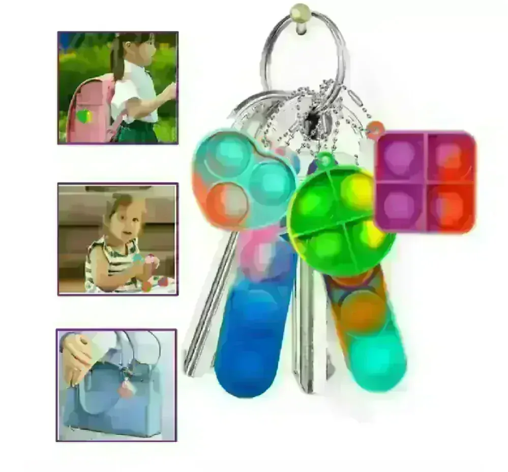 POP IT antistresová klíčenka - ČTVEREC 5