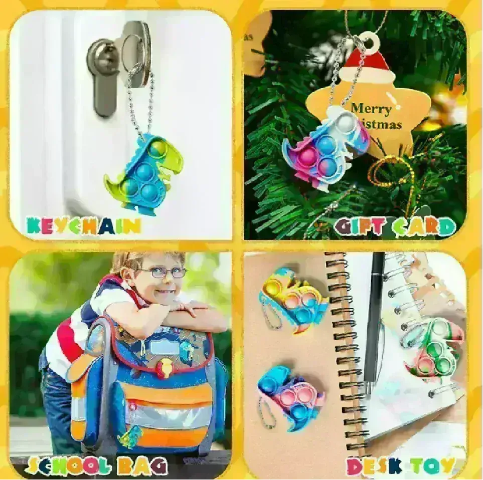 POP IT antistresová klíčenka - DINOSAURUS 7