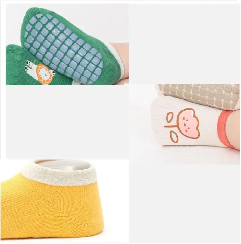 Protiskluzové ponožky - KRÉMOVÉ - AUTÍČKO - (12-36m) M