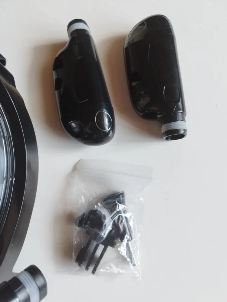 Potápěčská maska s dvojitou trubicí - ČERNÁ - (S/M)