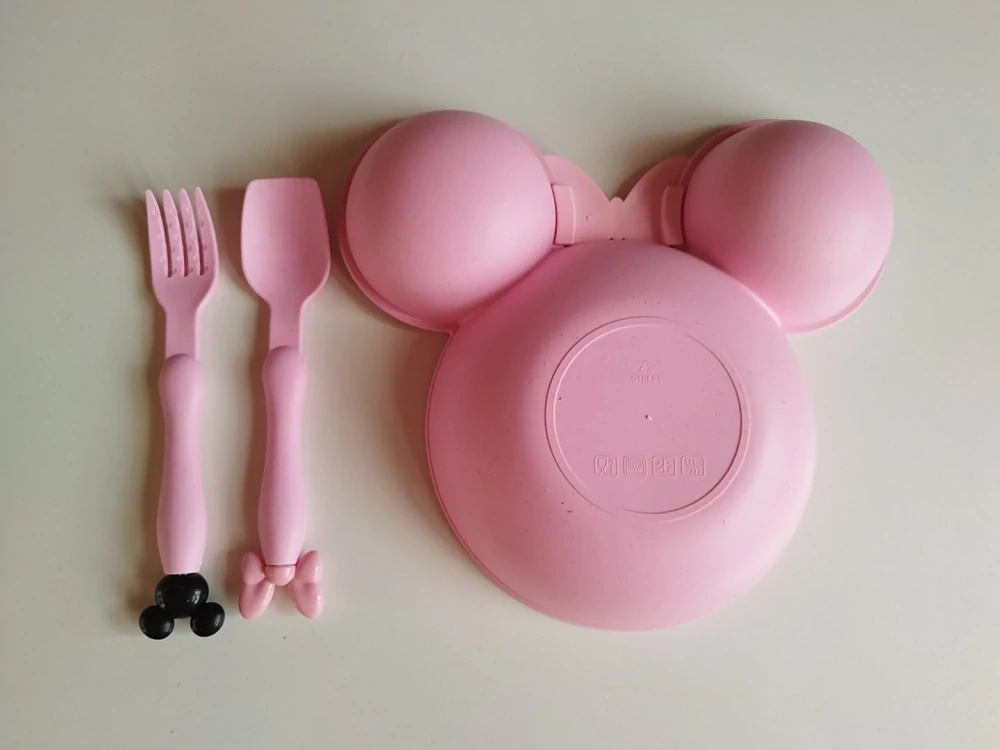Set z pšeničné slámy - MINNIE MOUSE - RŮŽOVÝ