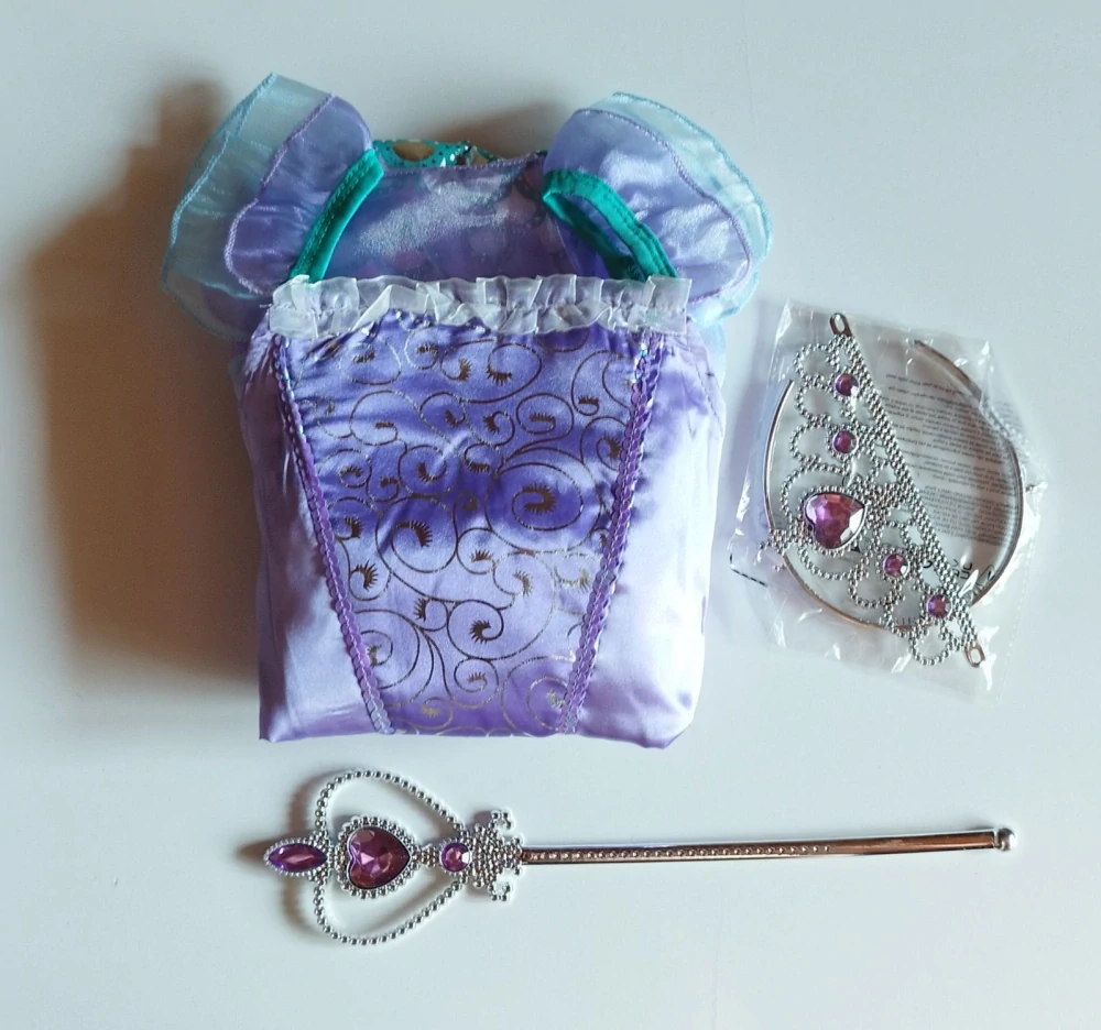 Dětský kostým - PRINCEZNÁ ARIEL - MALÁ MOŘSKÁ VÍLA (6-7 let)