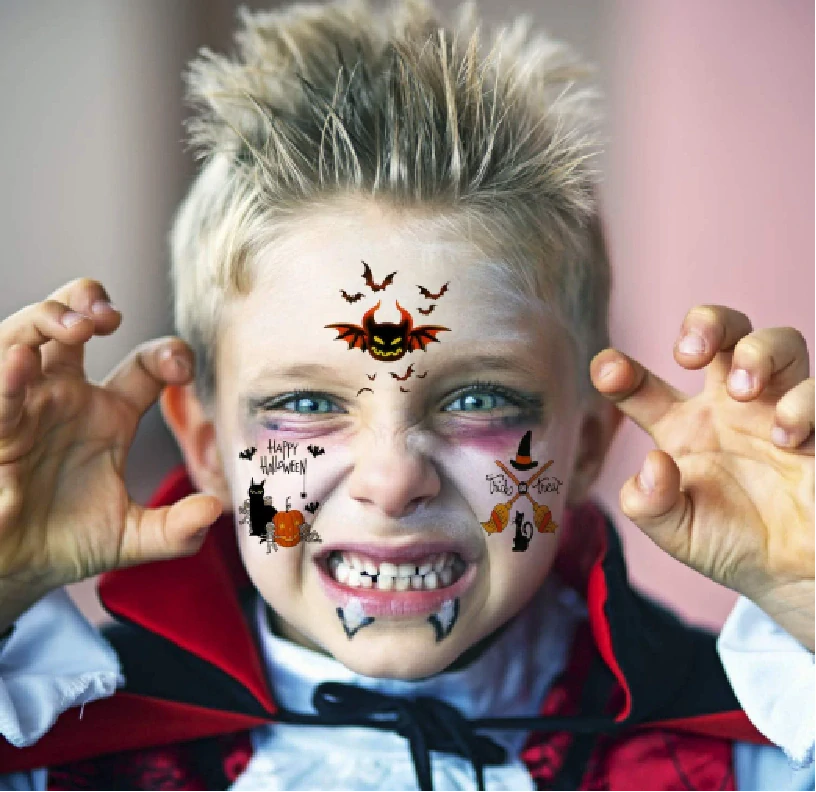 Dětské dočasné tetování - 20 ks - HALLOWEEN