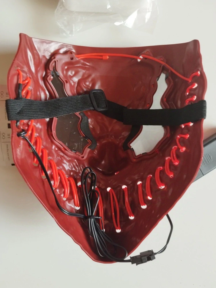 LED Maska na Halloween - VENOBAT - ČERVENÁ