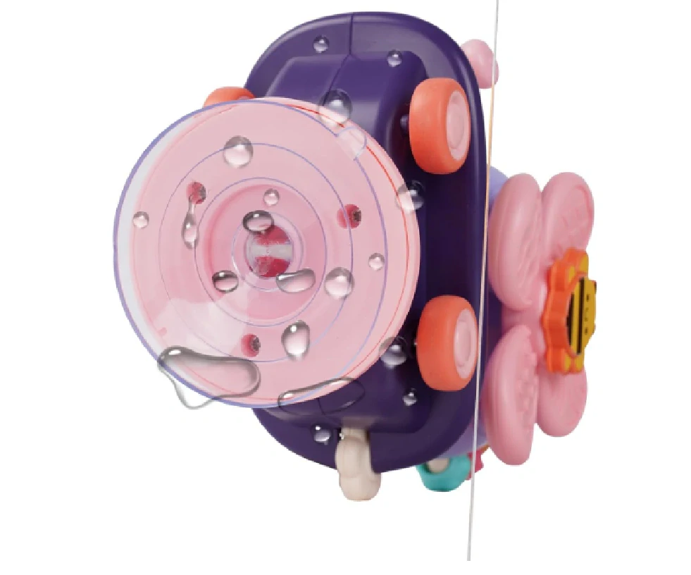 Senzorická hračka chrastítko s přísavkou - VĚTRNÝ ŠNEK - FIALOVÝ