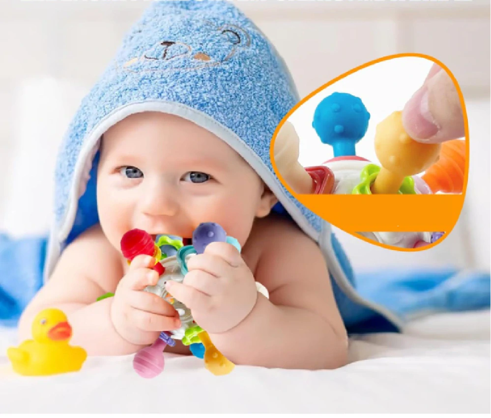 Chrastící míček - kousátko pro miminko