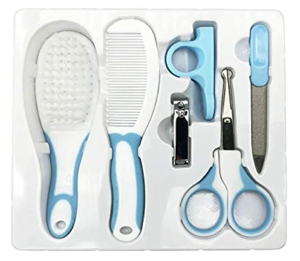 Sada kartáčů a manikúry pro miminko - MODRÁ