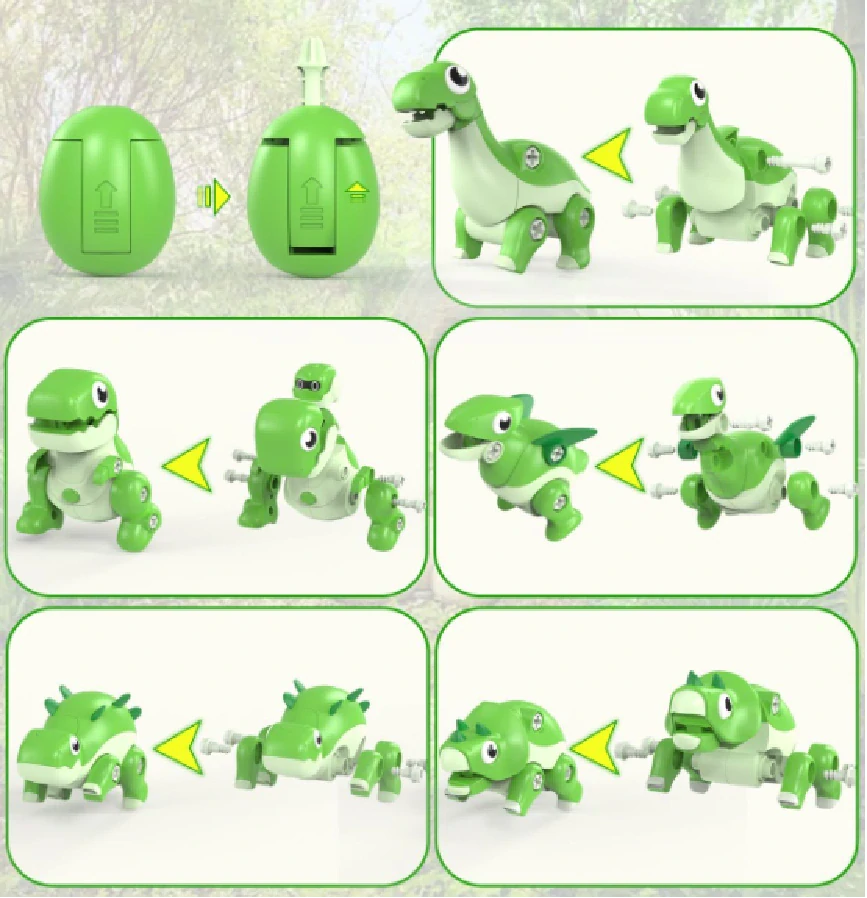 Robotický dinosaurus 5 v 1 - ZELENÝ