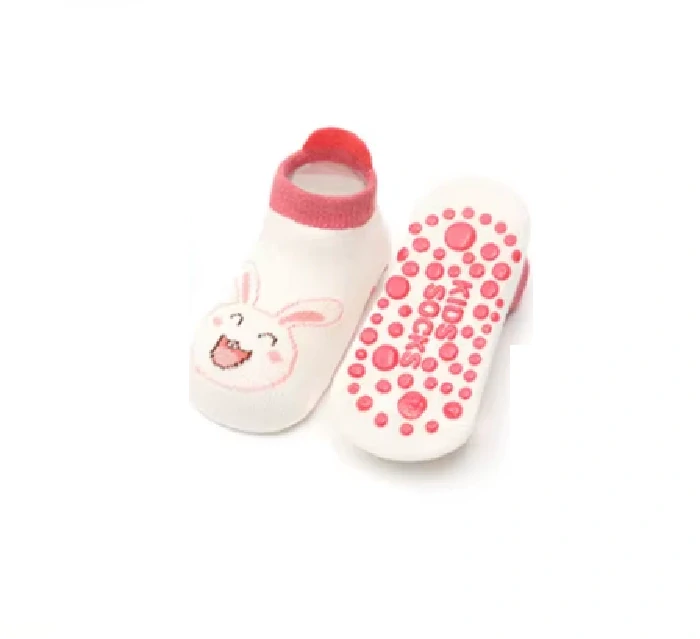 Protiskluzové ponožky - BÍLÉ - KRÁLÍK - (12-36 m) M