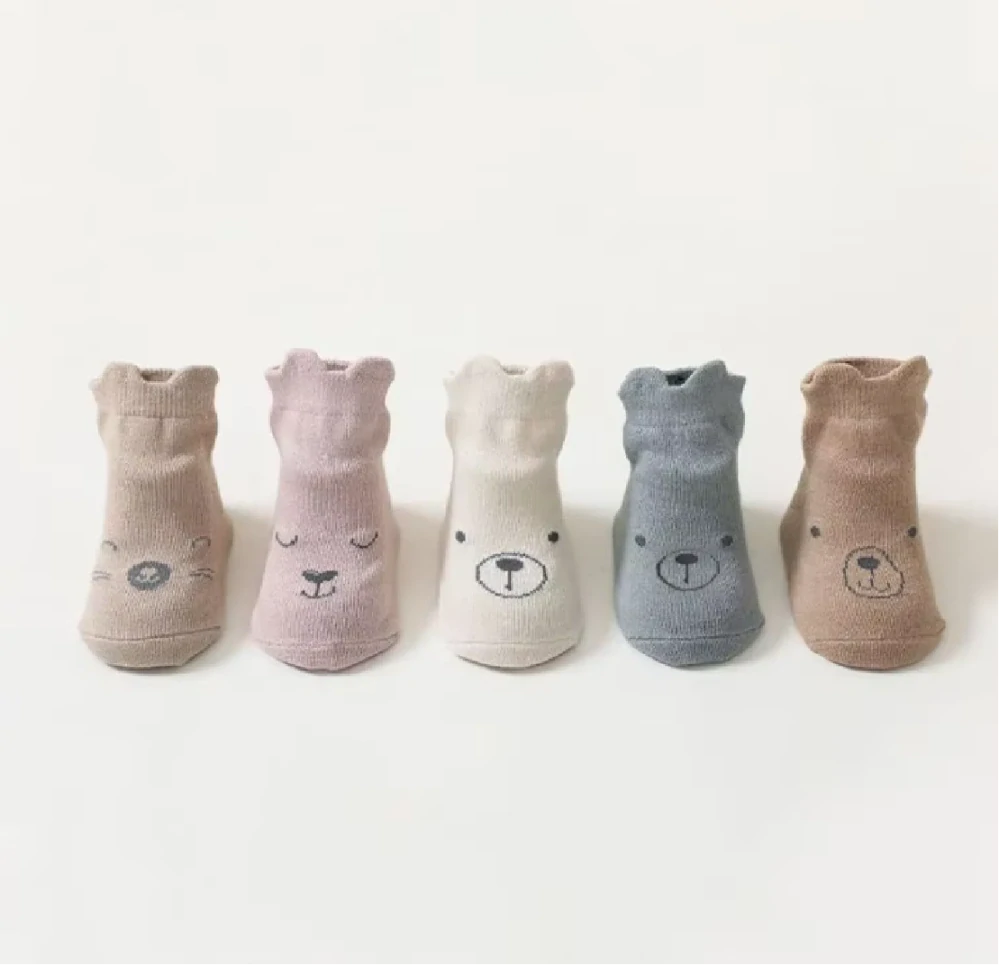 Protiskluzové ponožky - KHAKI - (12-24m) M