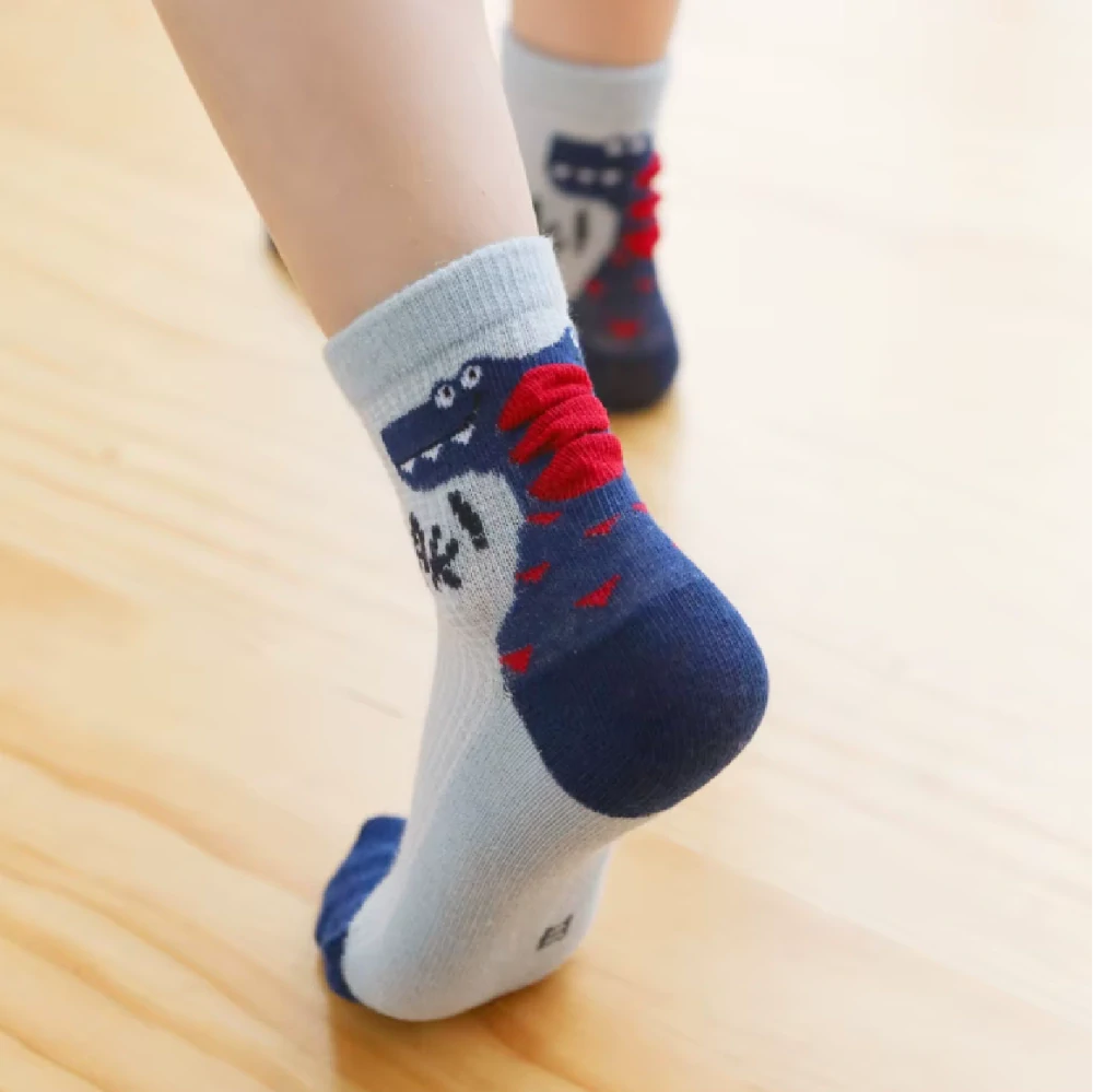 Síťované ponožky - MODRÝ  DINOSAURUS - (12-36 m) S