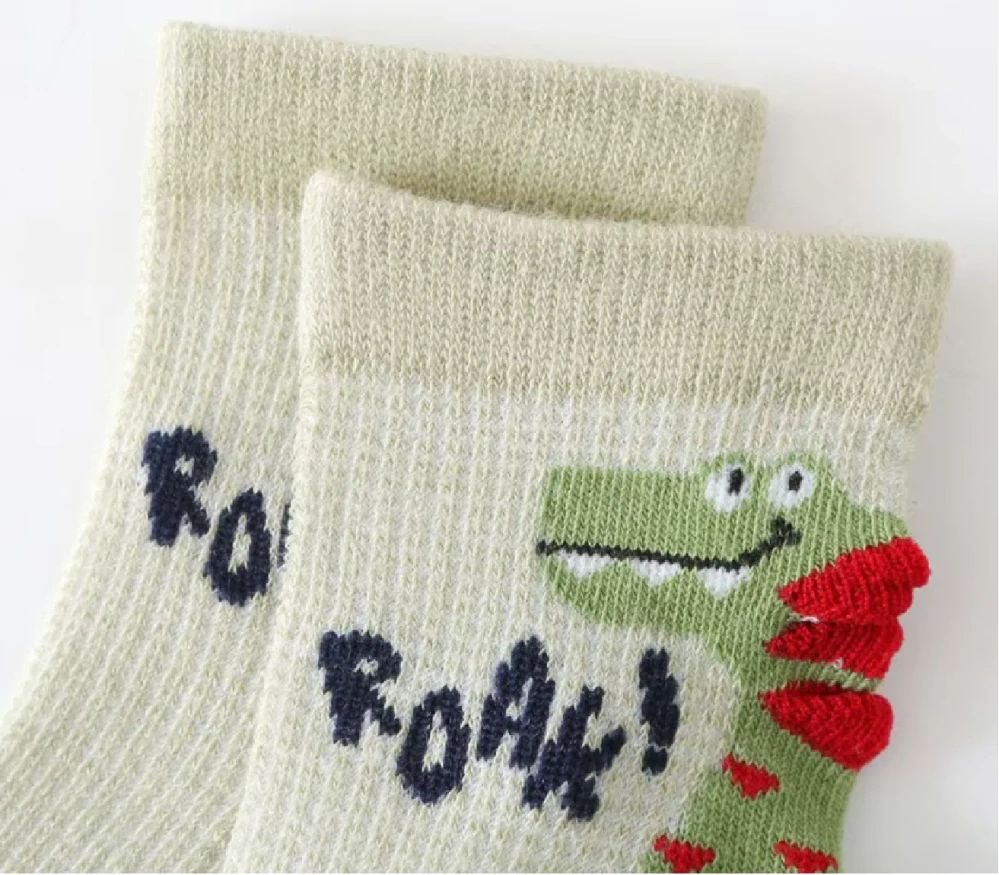 Síťované ponožky - ČERVENÝ DINOSAURUS  - (12-36 m) S