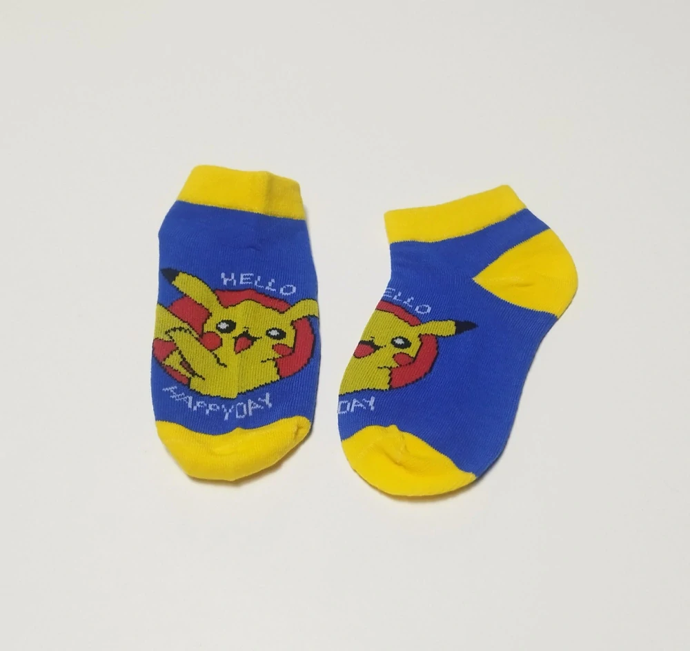 Kotníkové ponožky - POKÉMON - PIKACHU - MODRÉ - (3-5 let) M