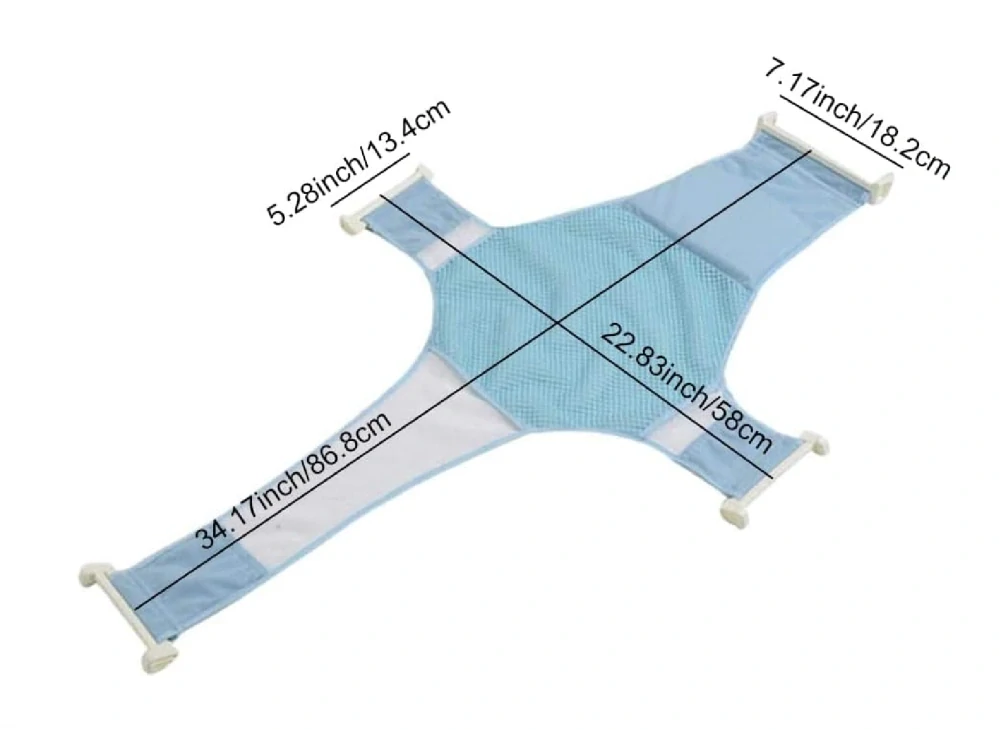 Síťované lehátko do vaničky - MODRÉ