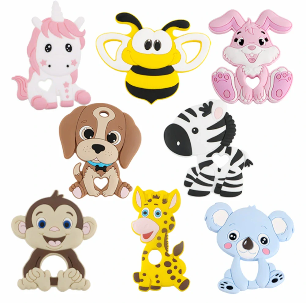 Silikonové kousátko - ZEBRA - SLONOVÁ KOST