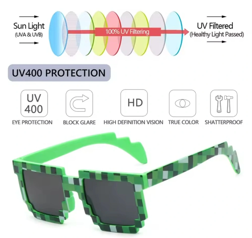 Sluneční brýle - MINECRAFT - ŽLUTÉ