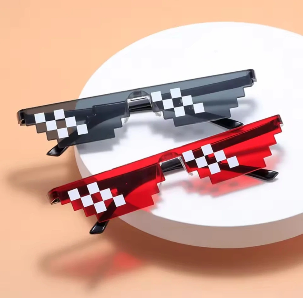 Designové brýle - MINECRAFT - ČERVENÉ (A)