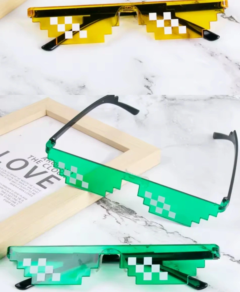 Designové brýle - MINECRAFT - ŽLUTÉ (A)