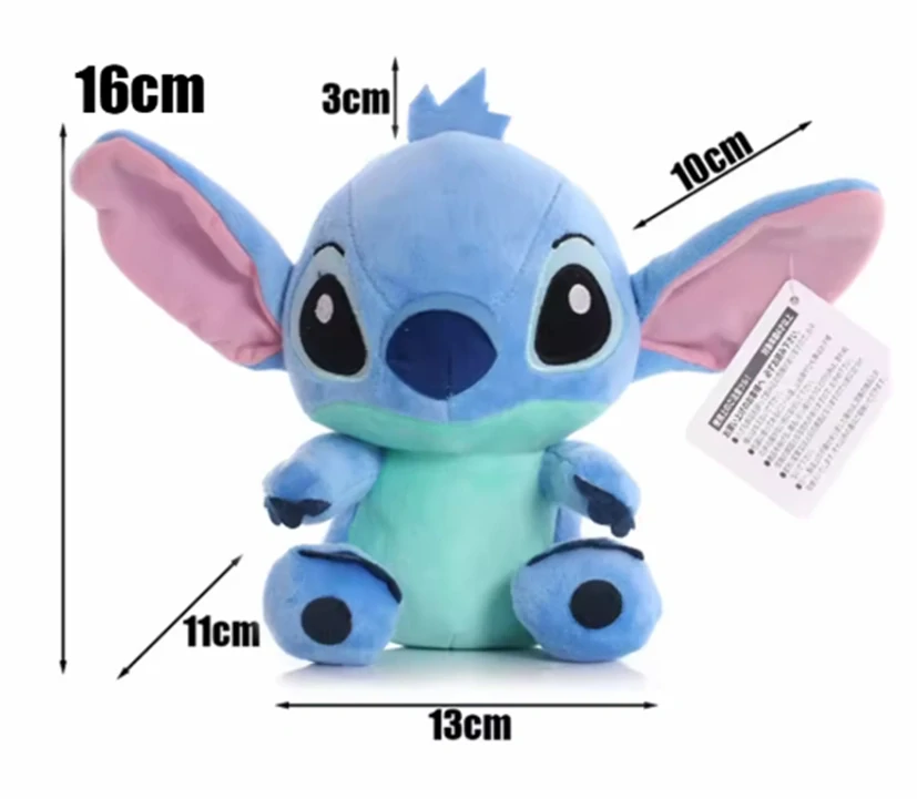Malý plyšový STITCH s přísavkou - POHÁDKA LILO A STITCH - MODRÝ - 16 cm