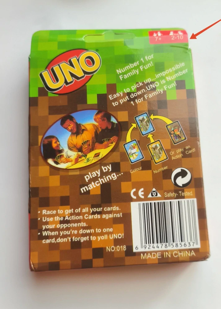 Hra Uno karty - MINECRAFT - S VADOU