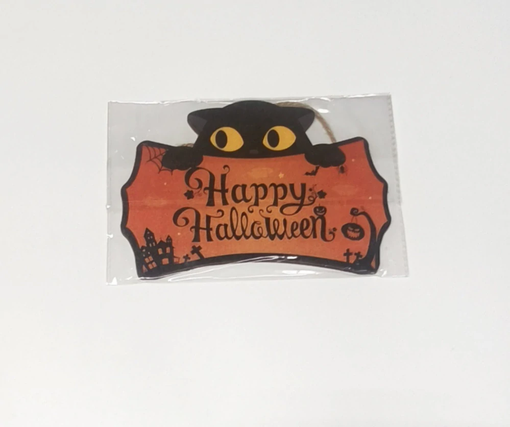 Malá dekorace na dveře - HALLOWEEN - KOČKA