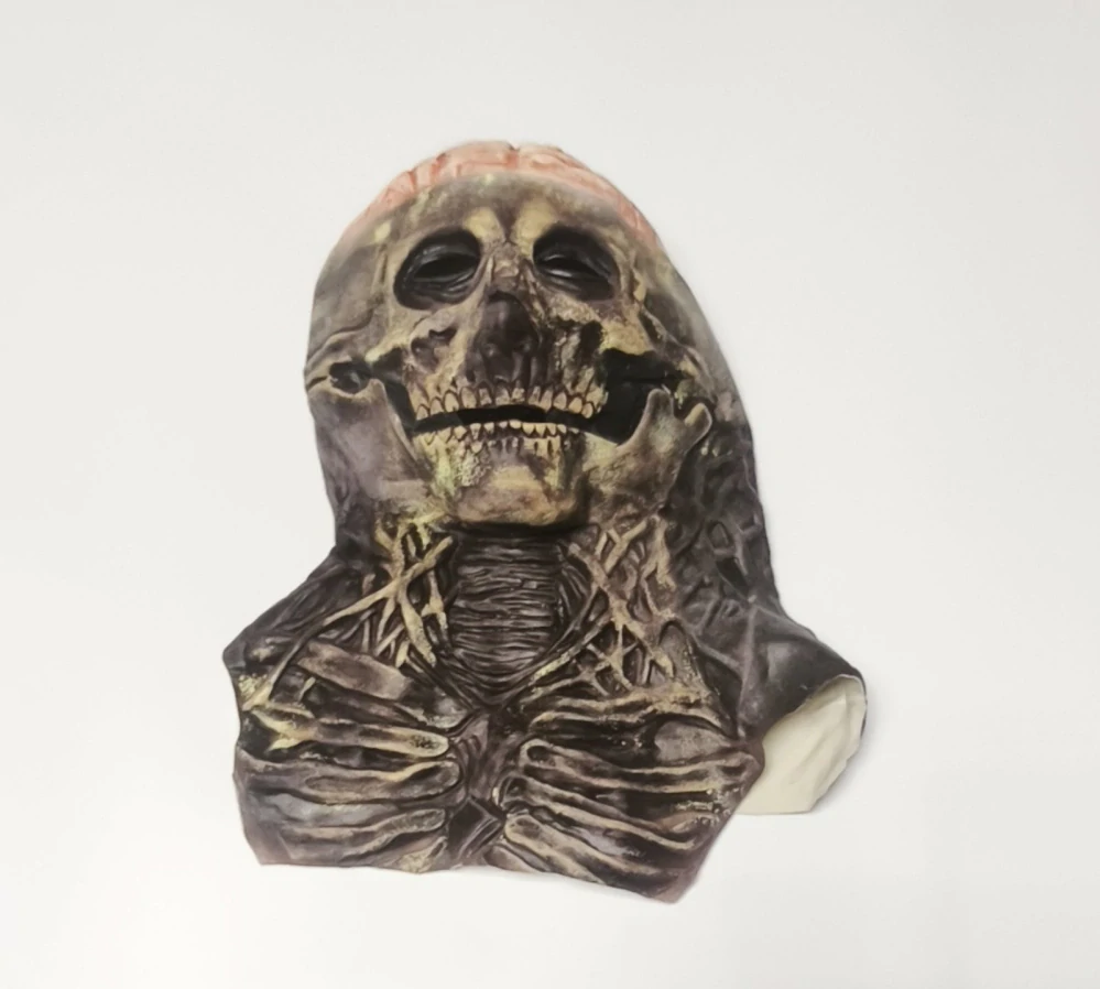 Realistická hororová 3D maska - HALLOWEEN - KOSTLIVEC