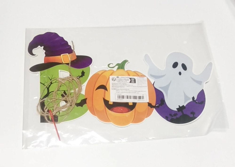 Papírová dekorace - HALLOWEEN - BOO