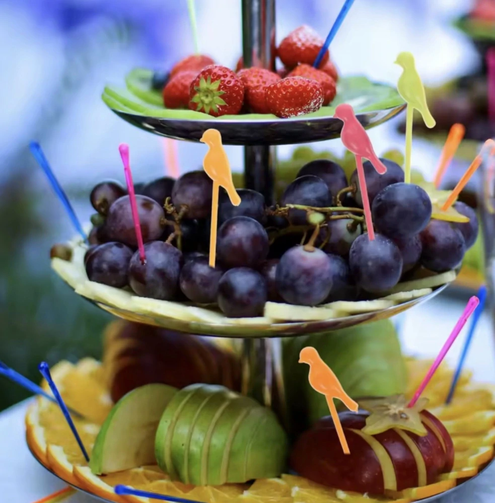 Napichovátka - PTÁČCI - 6 ks - BÍLÉ