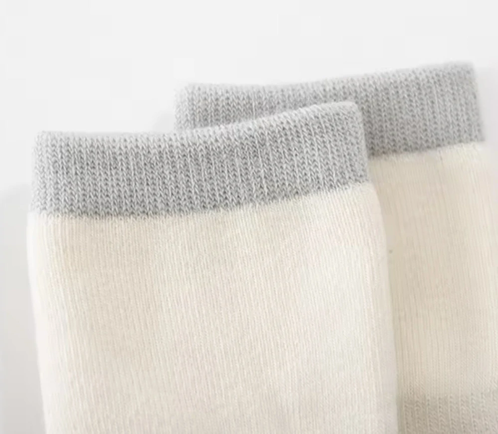 Teplé bavlněné protiskluzové ponožky - MEDVÍDEK - (0-12 m) S