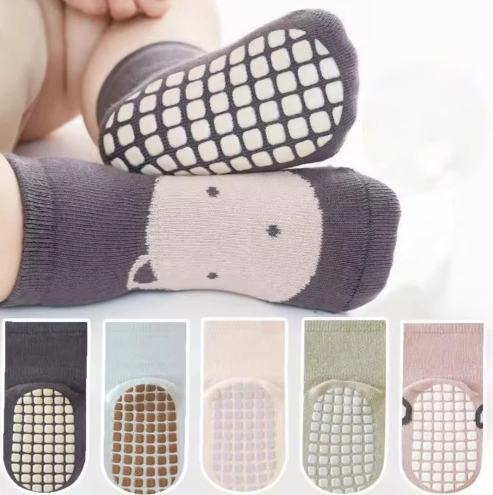 Protiskluzové ponožky - KRÉMOVÉ - (24-36 m) L