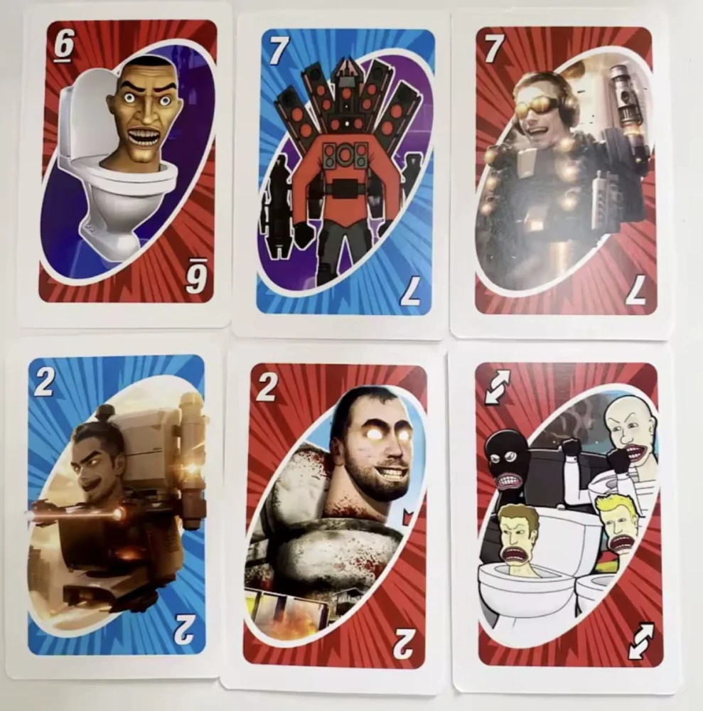 Hra Uno karty - SKIBIDI TOILET