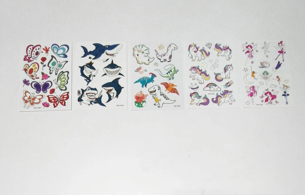 Dětské dočasné tetování - MIX - SVÍTÍCÍ VE TMĚ