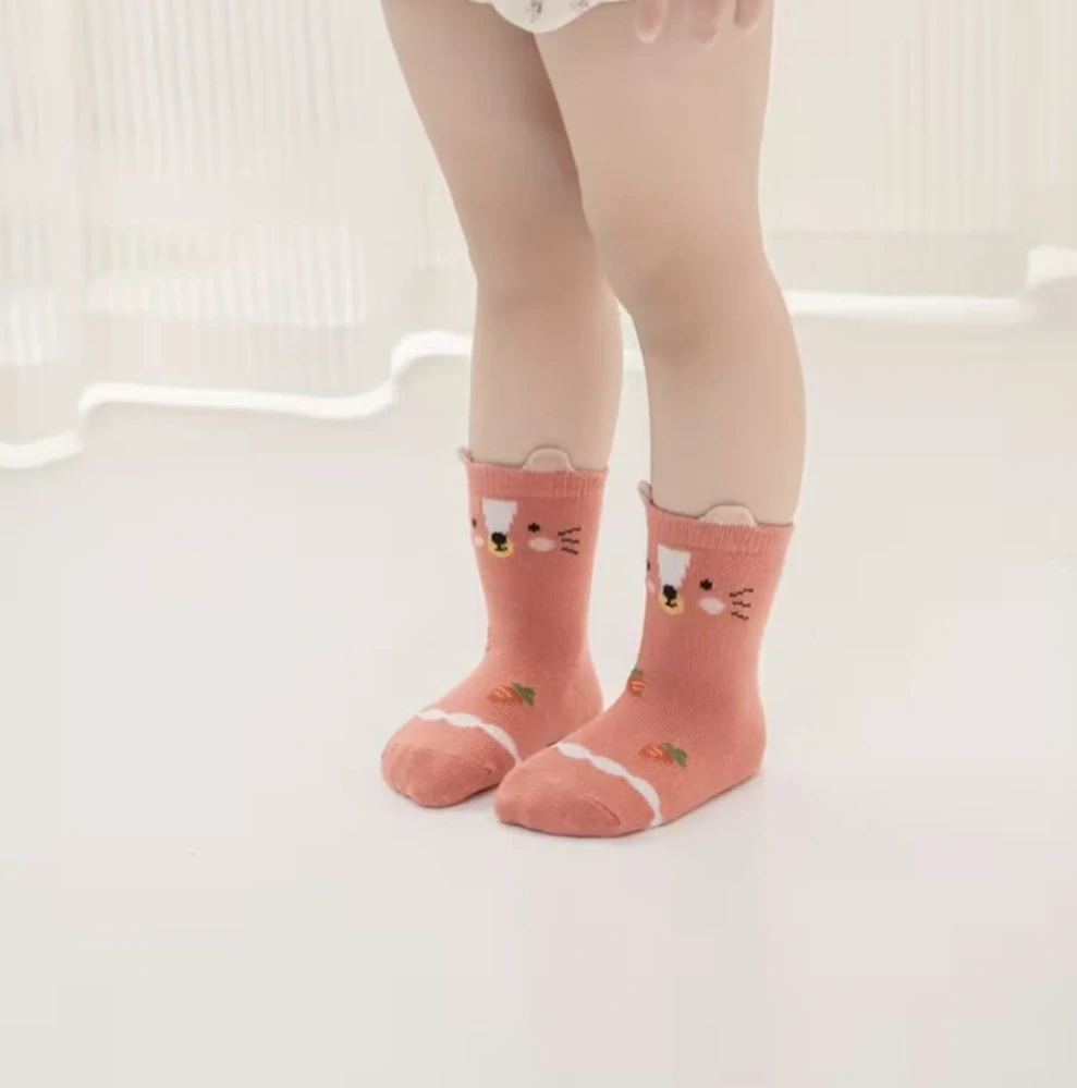 Protiskluzové ponožky s oušky - PETROLEJOVÉ - MEDVÍDEK (4-6 let) L