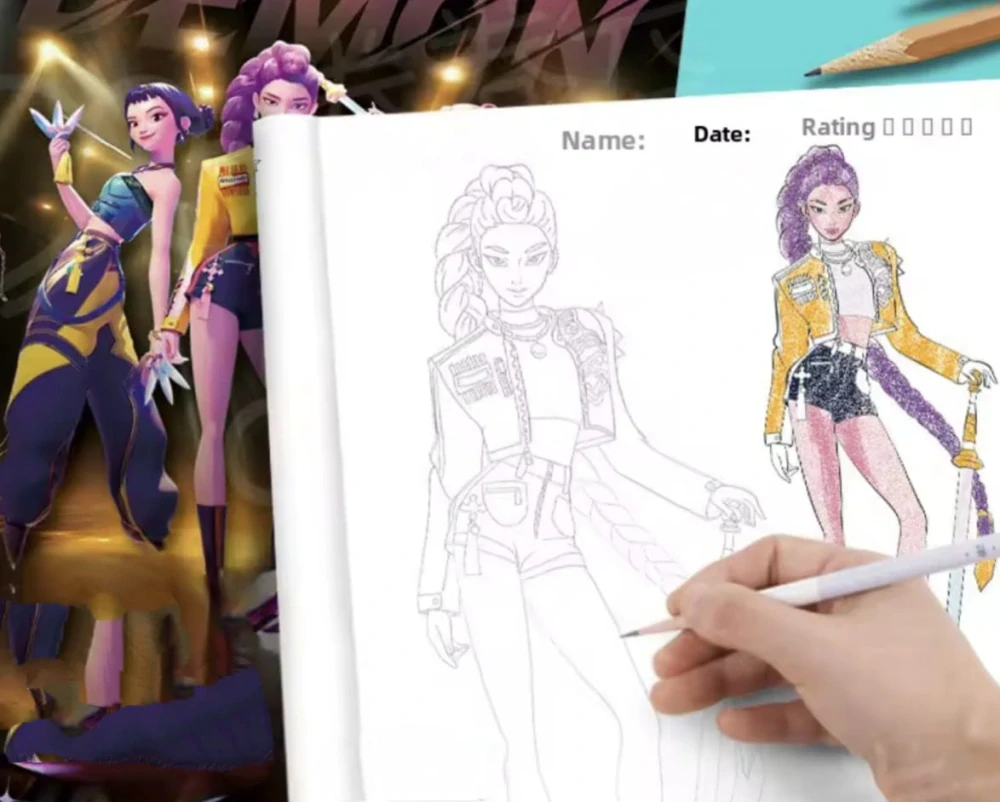 Kpop omalovánky DEMON HUNTERS - 3. DÍL (SÉRIE A)