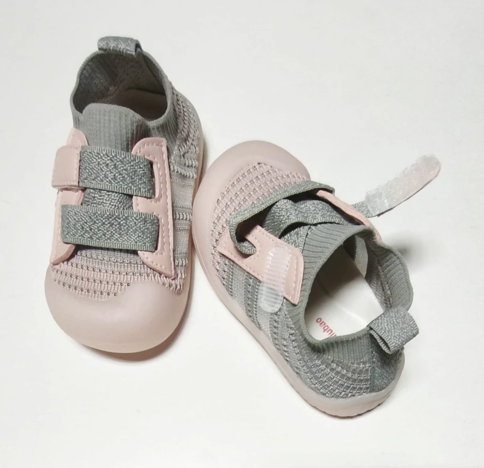 Dětské první botičky "First Steps" s reflexními prvky a anatomickou vložkou - ŠEDORŮŽOVÉ - (18-24m)