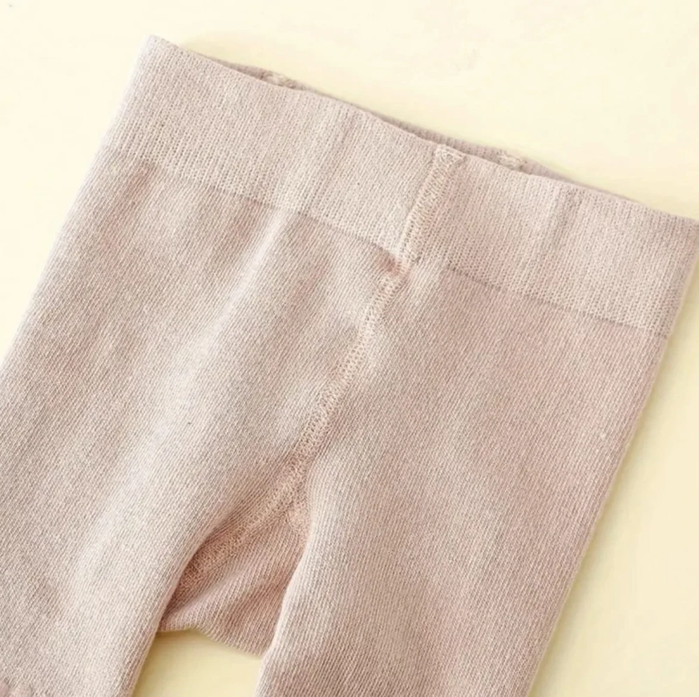 Dětské bavlněné punčocháče s protiskluzem - HNĚDÉ - (12-24 m)