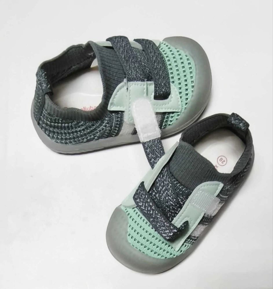 Dětské první botičky "First Steps" s reflexními prvky a anatomickou vložkou - ŠEDOZELENÉ - (18-24m)