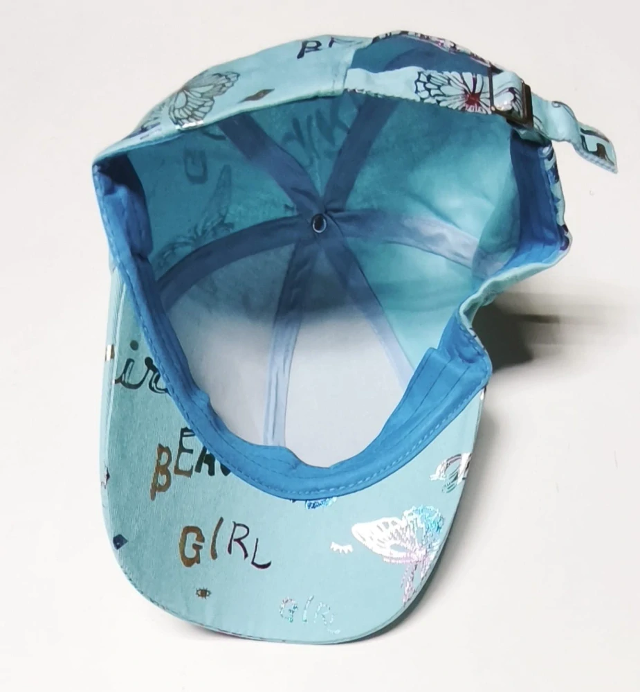 Dámská / Juniorská kšiltovka s motýlky - TYRKYSOVÁ (od 7 let)