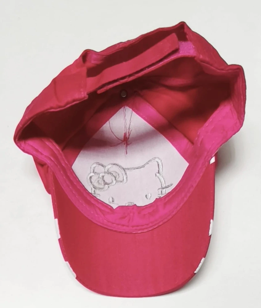 Dětská kšiltovka s motivem Hello Kitty a puntíky - RŮŽOVÁ (3-8 let)