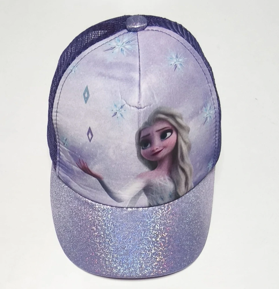 Dětská kšiltovka s Elsou – Třpytivé Ledové království - FIALOVÁ (3-7 let)