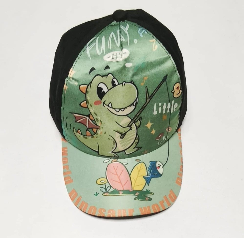 Dětská kšiltovka – Zelený Dino: Jurský svět - ZELENÁ (2-6 let)